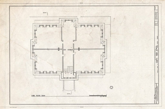 Blueprint HABS NEV,15-VIRG,8- (Sheet 5 of 9) - Fourth Ward School, South C Street at Highway 17, Virginia City, Storey County, NV