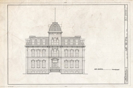 Blueprint HABS NEV,15-VIRG,8- (Sheet 6 of 9) - Fourth Ward School, South C Street at Highway 17, Virginia City, Storey County, NV