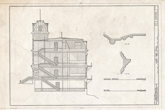 Blueprint HABS NEV,15-VIRG,8- (Sheet 9 of 9) - Fourth Ward School, South C Street at Highway 17, Virginia City, Storey County, NV