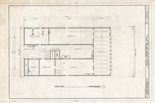 Blueprint HABS NEV,13-CARCI,6- (Sheet 2 of 8) - Virginia & Truckee Railroad Shops, Between Plaza, Ann, Stewart & Sophia Streets, Carson City, Carson City, NV
