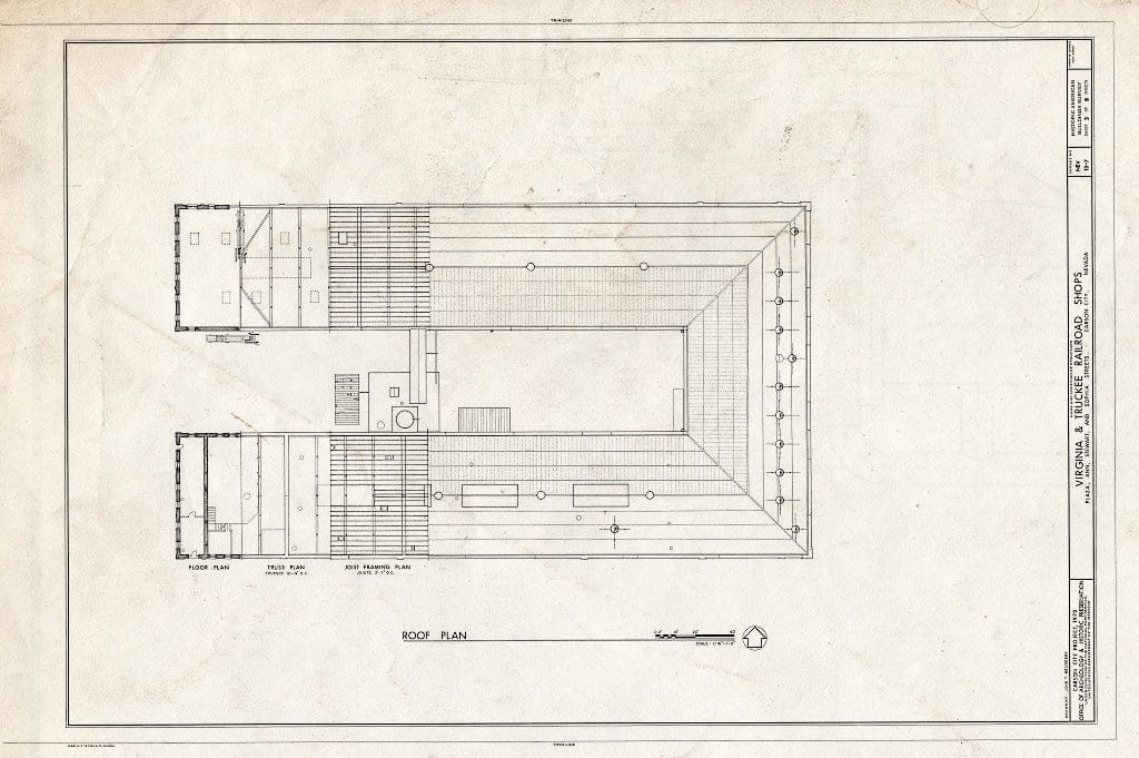 Blueprint HABS NEV,13-CARCI,6- (Sheet 3 of 8) - Virginia & Truckee Railroad Shops, Between Plaza, Ann, Stewart & Sophia Streets, Carson City, Carson City, NV