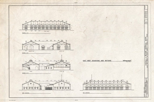 Blueprint HABS NEV,13-CARCI,6- (Sheet 4 of 8) - Virginia & Truckee Railroad Shops, Between Plaza, Ann, Stewart & Sophia Streets, Carson City, Carson City, NV