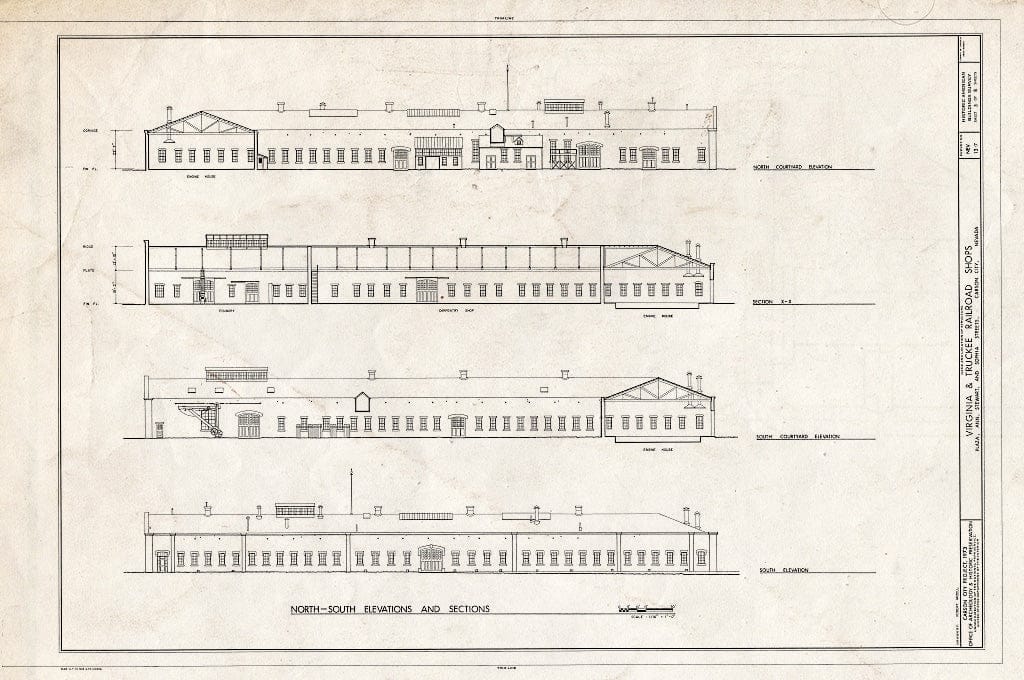 Blueprint HABS NEV,13-CARCI,6- (Sheet 5 of 8) - Virginia & Truckee Railroad Shops, Between Plaza, Ann, Stewart & Sophia Streets, Carson City, Carson City, NV