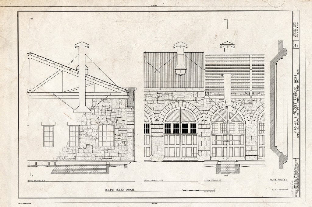 Blueprint HABS NEV,13-CARCI,6- (Sheet 6 of 8) - Virginia & Truckee Railroad Shops, Between Plaza, Ann, Stewart & Sophia Streets, Carson City, Carson City, NV