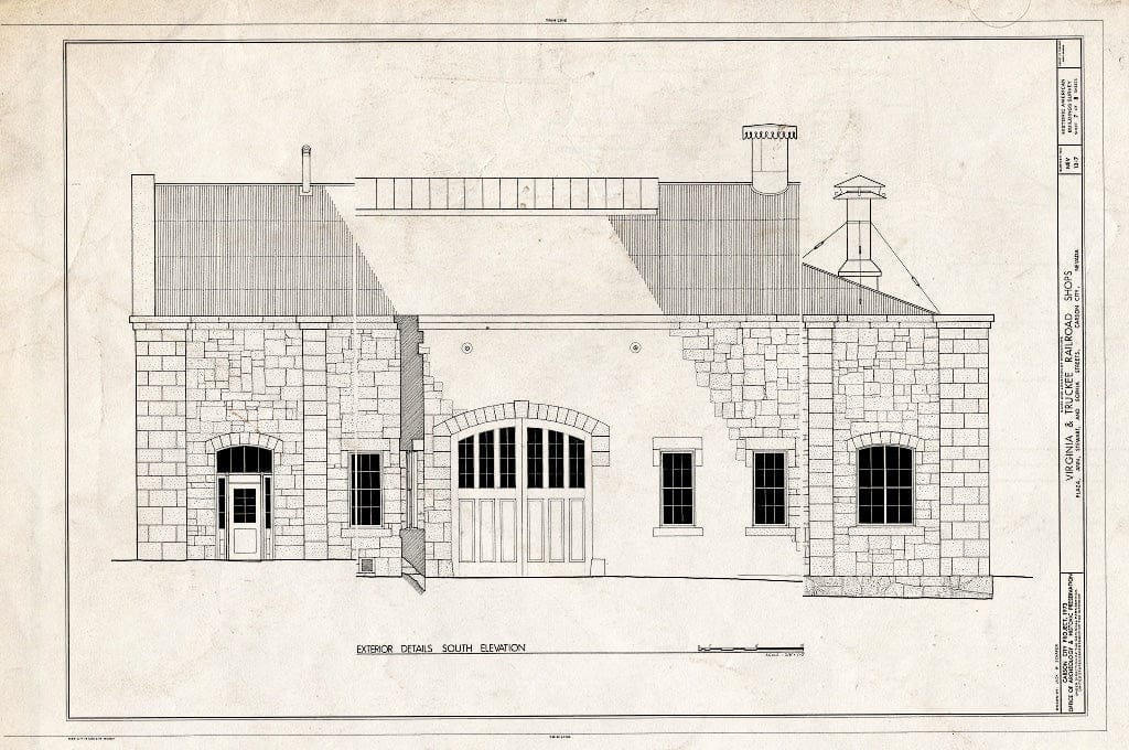 Blueprint HABS NEV,13-CARCI,6- (Sheet 7 of 8) - Virginia & Truckee Railroad Shops, Between Plaza, Ann, Stewart & Sophia Streets, Carson City, Carson City, NV