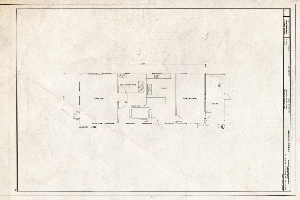 Blueprint Plan - Gamble Ranch, Cookhouse, on Thousand Springs Creek, Elko, Elko County, NV