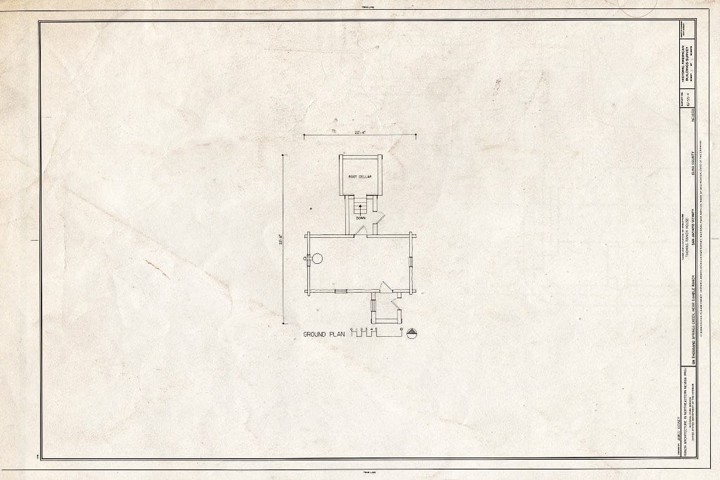 Blueprint Plan - Thomas Ranch, House, on Thousand Springs Creek, Near Gamble Ranch, Elko, Elko County, NV