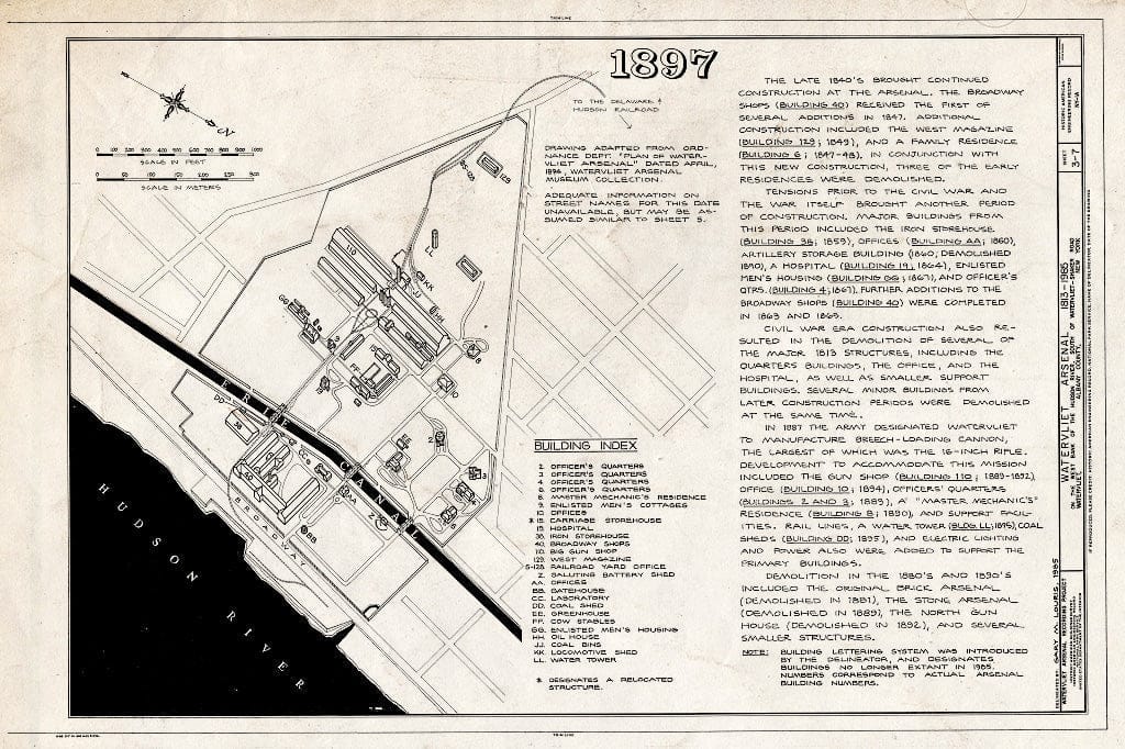 Blueprint HAER NY,1-WAVL,1- (Sheet 3 of 7) - Watervliet Arsenal, South Broadway, Watervliet, Albany County, NY