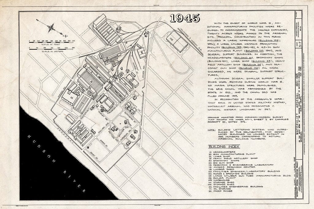 Blueprint HAER NY,1-WAVL,1- (Sheet 5 of 7) - Watervliet Arsenal, South Broadway, Watervliet, Albany County, NY