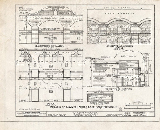 Blueprint HABS NY,3-Bronx,3- (Sheet 8 of 12) - Fort Schuyler, Throgg's Neck, Bronx, Bronx County, NY