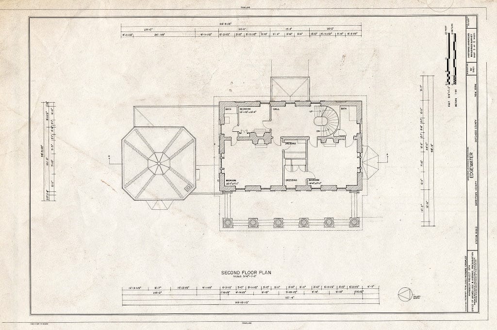 Blueprint HABS NY,14-Barto.V,1- (Sheet 3 of 5) - Edgewater, Station Road, Barrytown, Dutchess County, NY