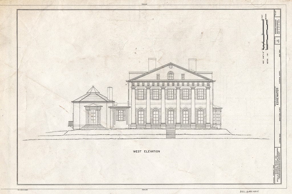 Blueprint HABS NY,14-Barto.V,1- (Sheet 4 of 5) - Edgewater, Station Road, Barrytown, Dutchess County, NY