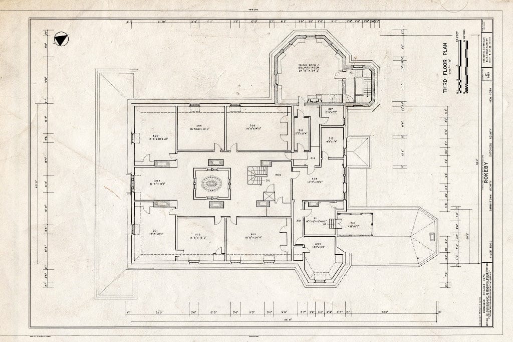 Blueprint HABS NY,14-Barto.V,2- (Sheet 5 of 11) - La Bergerie, River Road, Barrytown, Dutchess County, NY