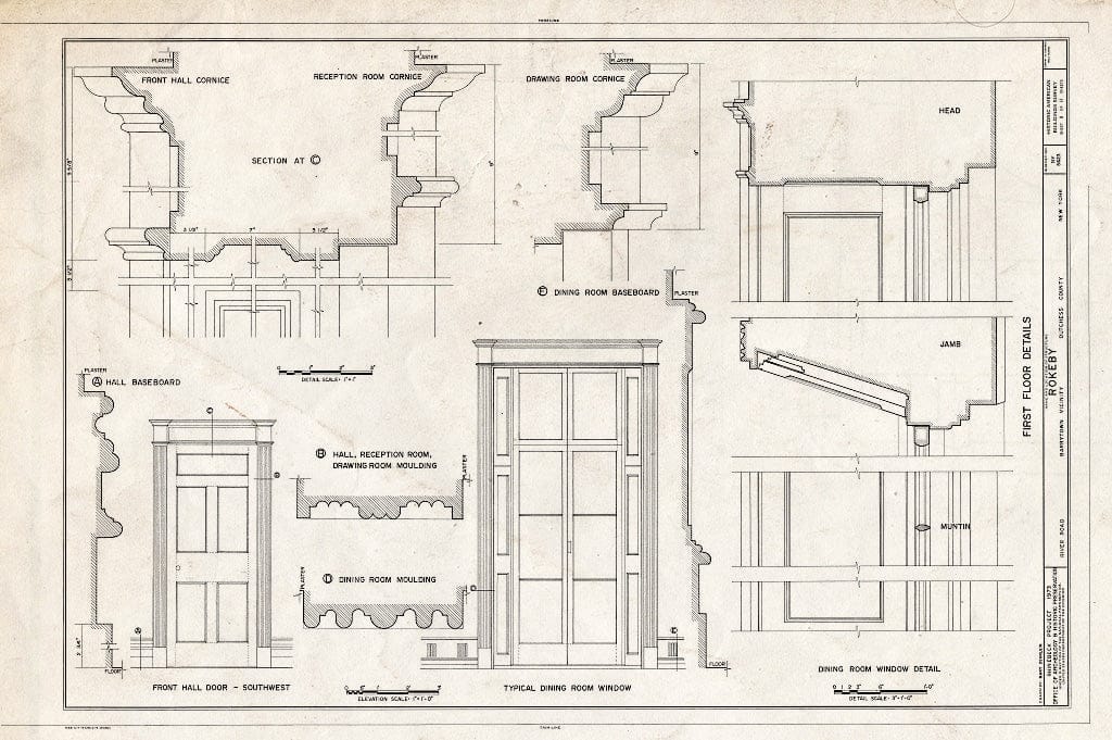 Blueprint HABS NY,14-Barto.V,2- (Sheet 11 of 11) - La Bergerie, River Road, Barrytown, Dutchess County, NY