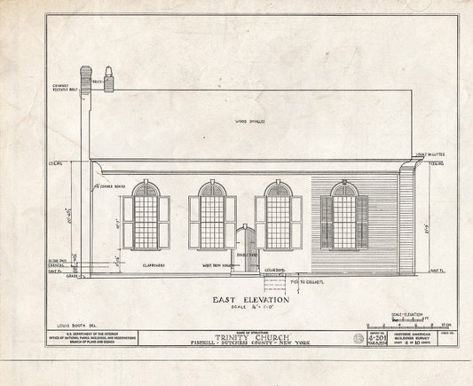 Blueprint HABS NY,14-Fish,1- (Sheet 4 of 10) - Trinity Church, East Main Street, Fishkill, Dutchess County, NY