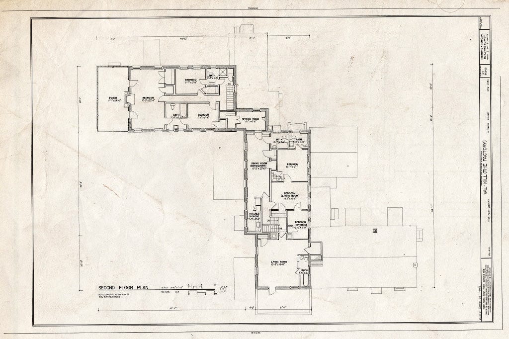 Blueprint HABS NY,14-HYP,8B- (Sheet 2 of 5) - Val-Kill, Factory, State Route 9G, Hyde Park, Dutchess County, NY