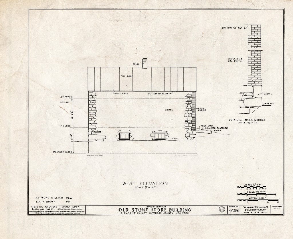 Blueprint HABS NY,14-PLEAV,1- (Sheet 6 of 6) - Old Stone Store Building, State Route 44, Pleasant Valley, Dutchess County, NY