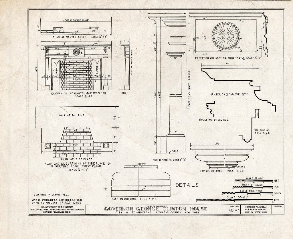 Blueprint HABS NY,14-POKEP,2- (Sheet 12 of 20) - Van Kleeck-Hay House, 549 Main Street, Poughkeepsie, Dutchess County, NY