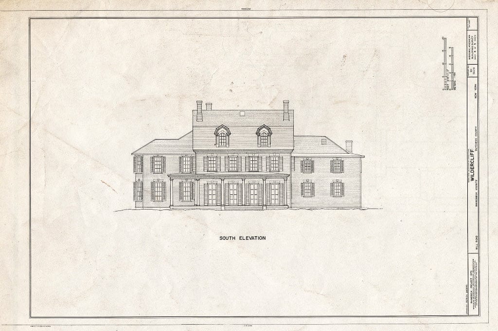 Blueprint HABS NY,14-RHINB.V,3- (Sheet 4 of 5) - Wildercliff, Morton Road, Rhinebeck, Dutchess County, NY