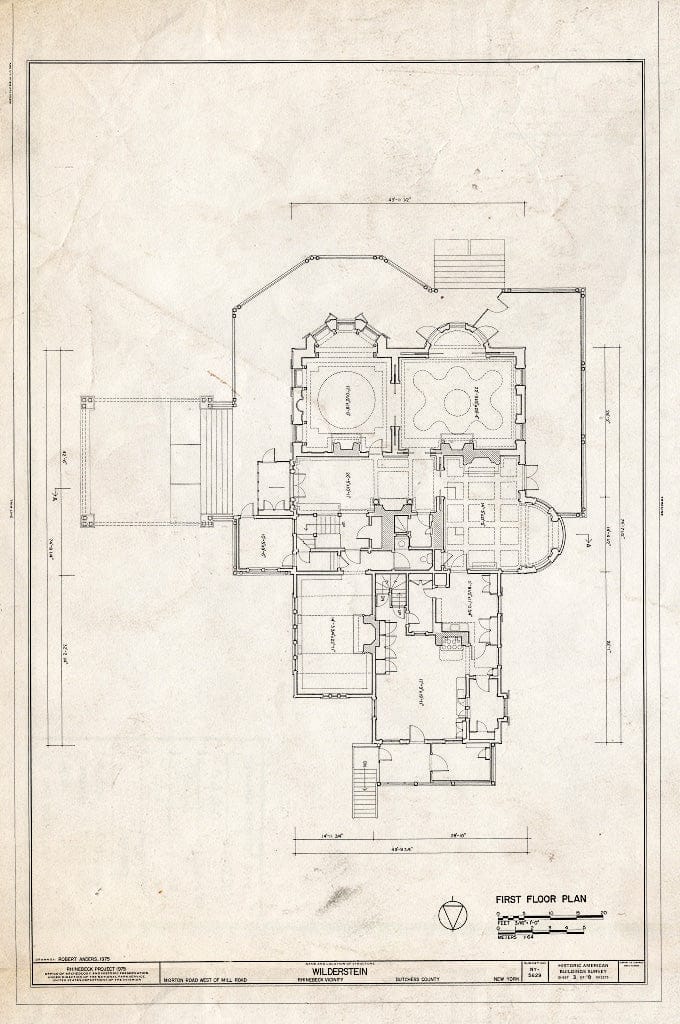 Blueprint HABS NY,14-RHINB.V,4- (Sheet 3 of 8) - Wilderstein, Morton Road, Rhinebeck, Dutchess County, NY