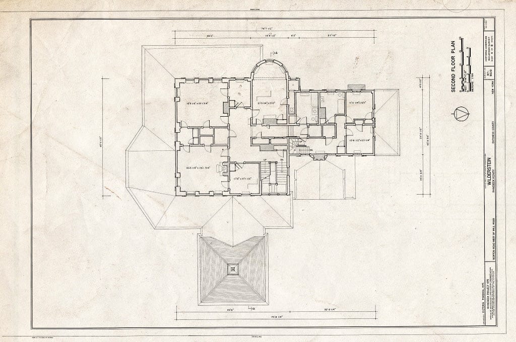 Blueprint HABS NY,14-RHINB.V,4- (Sheet 4 of 8) - Wilderstein, Morton Road, Rhinebeck, Dutchess County, NY