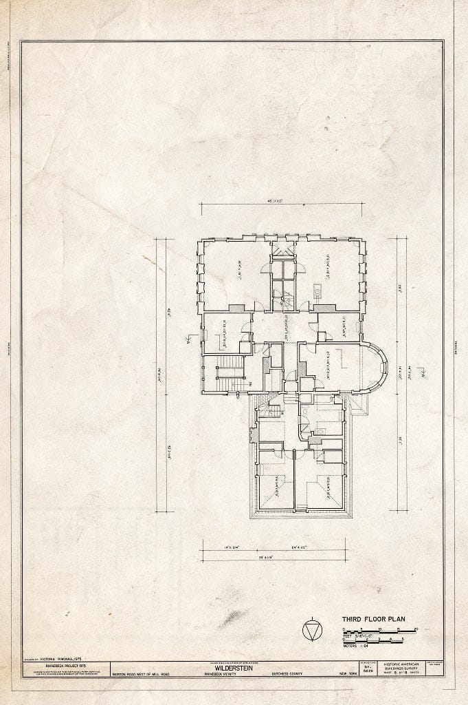 Blueprint HABS NY,14-RHINB.V,4- (Sheet 5 of 8) - Wilderstein, Morton Road, Rhinebeck, Dutchess County, NY