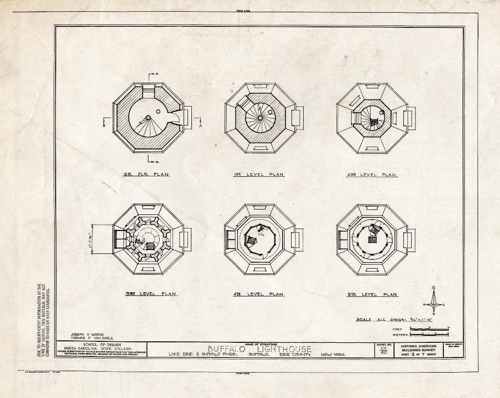 Blueprint HABS NY,15-BUF,17- (Sheet 2 of 7) - Buffalo Lighthouse, Buffalo Harbor, Buffalo River & Lake Erie, Buffalo, Erie County, NY