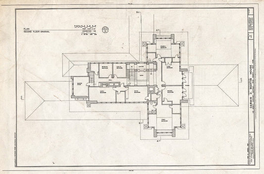 Blueprint HABS NY,15-BUF,5- (Sheet 5 of 27) - Darwin D. Martin House, 125 Jewett Parkway, Buffalo, Erie County, NY