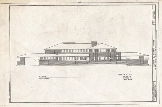 Blueprint HABS NY,15-BUF,5- (Sheet 6 of 27) - Darwin D. Martin House, 125 Jewett Parkway, Buffalo, Erie County, NY