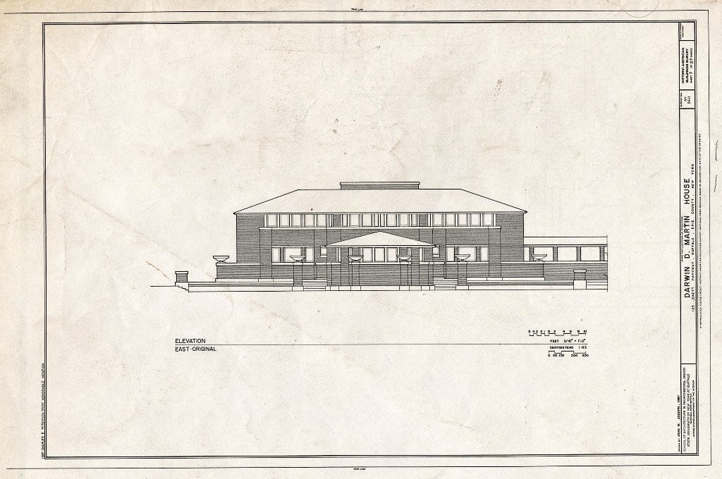 Blueprint HABS NY,15-BUF,5- (Sheet 7 of 27) - Darwin D. Martin House, 125 Jewett Parkway, Buffalo, Erie County, NY