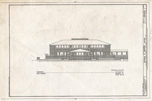 Blueprint HABS NY,15-BUF,5- (Sheet 7 of 27) - Darwin D. Martin House, 125 Jewett Parkway, Buffalo, Erie County, NY