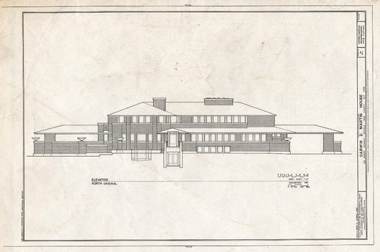 Blueprint HABS NY,15-BUF,5- (Sheet 8 of 27) - Darwin D. Martin House, 125 Jewett Parkway, Buffalo, Erie County, NY