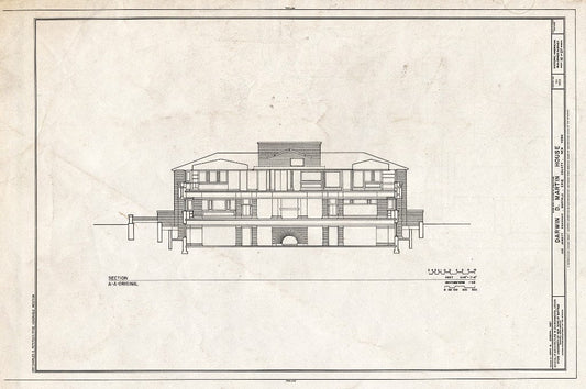 Blueprint HABS NY,15-BUF,5- (Sheet 10 of 27) - Darwin D. Martin House, 125 Jewett Parkway, Buffalo, Erie County, NY