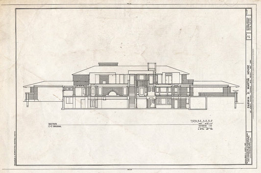 Blueprint HABS NY,15-BUF,5- (Sheet 12 of 27) - Darwin D. Martin House, 125 Jewett Parkway, Buffalo, Erie County, NY