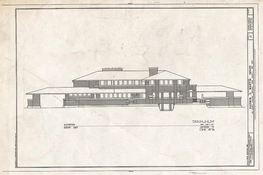 Blueprint HABS NY,15-BUF,5- (Sheet 16 of 27) - Darwin D. Martin House, 125 Jewett Parkway, Buffalo, Erie County, NY