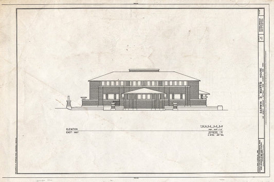 Blueprint HABS NY,15-BUF,5- (Sheet 17 of 27) - Darwin D. Martin House, 125 Jewett Parkway, Buffalo, Erie County, NY