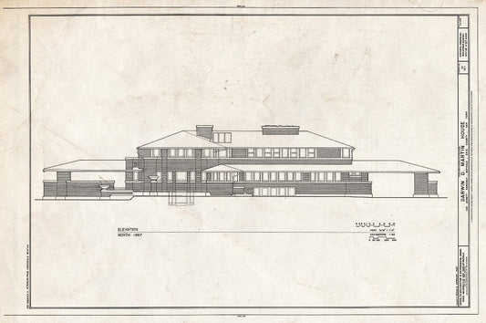 Blueprint HABS NY,15-BUF,5- (Sheet 18 of 27) - Darwin D. Martin House, 125 Jewett Parkway, Buffalo, Erie County, NY