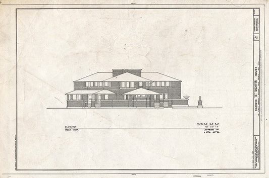 Blueprint HABS NY,15-BUF,5- (Sheet 19 of 27) - Darwin D. Martin House, 125 Jewett Parkway, Buffalo, Erie County, NY