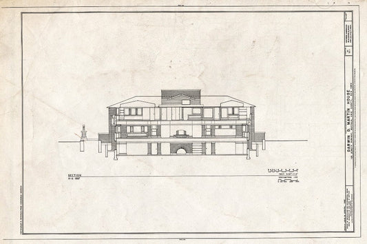 Blueprint HABS NY,15-BUF,5- (Sheet 20 of 27) - Darwin D. Martin House, 125 Jewett Parkway, Buffalo, Erie County, NY