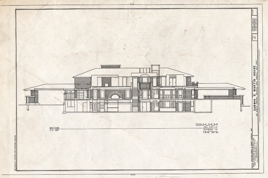 Blueprint HABS NY,15-BUF,5- (Sheet 22 of 27) - Darwin D. Martin House, 125 Jewett Parkway, Buffalo, Erie County, NY