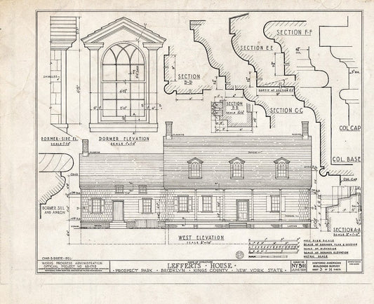 Blueprint HABS NY,24-Brok,2- (Sheet 3 of 14) - Lefferts House, Prospect Park (Moved from 563 Flatbush Avenue), Brooklyn, Kings County, NY