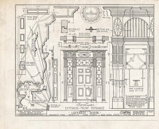 Blueprint HABS NY,24-Brok,2- (Sheet 6 of 14) - Lefferts House, Prospect Park (Moved from 563 Flatbush Avenue), Brooklyn, Kings County, NY