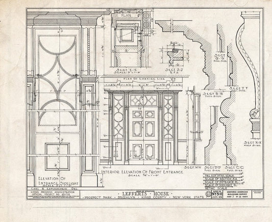 Blueprint HABS NY,24-Brok,2- (Sheet 7 of 14) - Lefferts House, Prospect Park (Moved from 563 Flatbush Avenue), Brooklyn, Kings County, NY