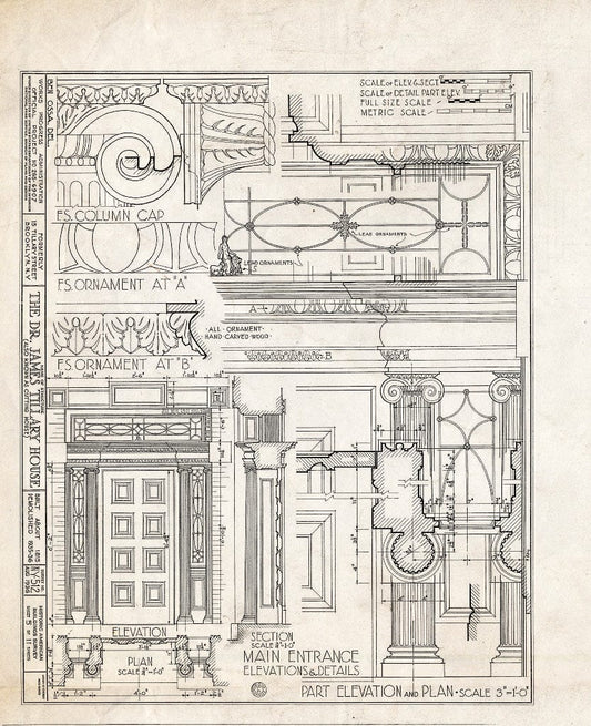 Blueprint HABS NY,24-Brok,35- (Sheet 5 of 11) - Dr. James Tillary House, 15 Tillary Street, Brooklyn, Kings County, NY