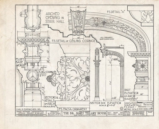 Blueprint HABS NY,24-Brok,35- (Sheet 7 of 11) - Dr. James Tillary House, 15 Tillary Street, Brooklyn, Kings County, NY