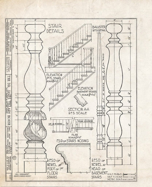 Blueprint HABS NY,24-Brok,35- (Sheet 8 of 11) - Dr. James Tillary House, 15 Tillary Street, Brooklyn, Kings County, NY