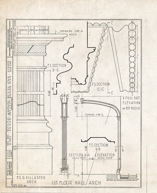 Blueprint HABS NY,24-Brok,36- (Sheet 11 of 15) - Van Nuyse-Magaw House, 1041 East Twenty-Second Street, Brooklyn, Kings County, NY