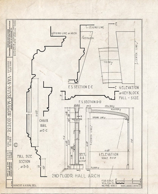 Blueprint HABS NY,24-Brok,36- (Sheet 12 of 15) - Van Nuyse-Magaw House, 1041 East Twenty-Second Street, Brooklyn, Kings County, NY