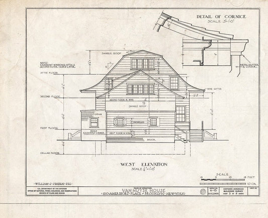 Blueprint HABS NY,24-Brok,3- (Sheet 5 of 8) - Johannes Van Nuyse House, 150 Amersfort Place, Brooklyn, Kings County, NY