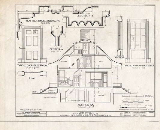 Blueprint HABS NY,24-Brok,3- (Sheet 7 of 8) - Johannes Van Nuyse House, 150 Amersfort Place, Brooklyn, Kings County, NY